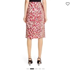 Carolina Herrera Pink Leopard Print Pencil Skirt